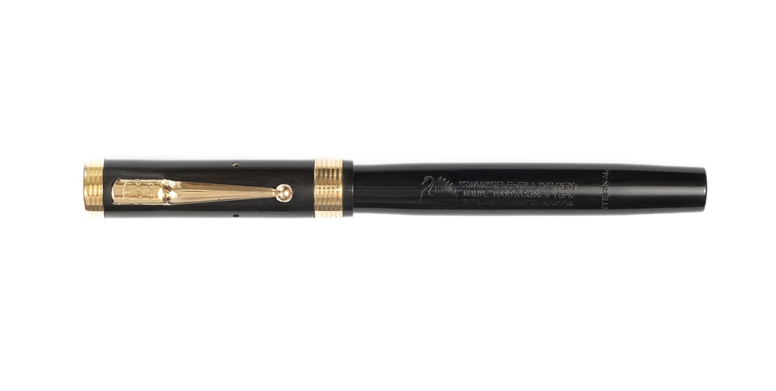 Mabie Todd Swan 44 Eternal Black Hard Rubber Fountain Pen (1 of 3)