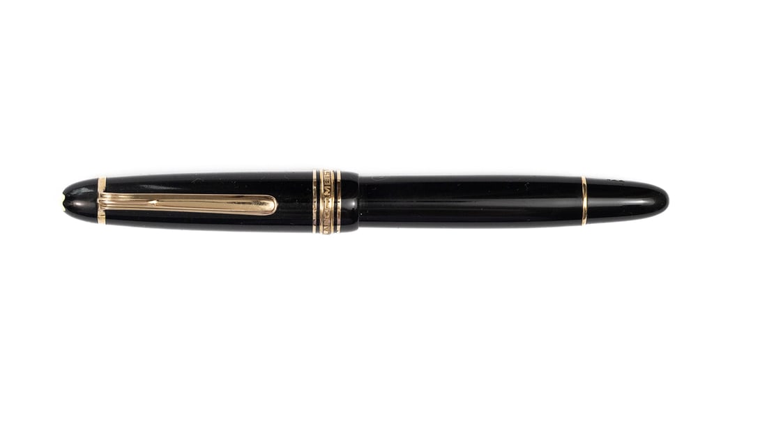 Montblanc 144 Celluloid Fountain Pen: Montblanc 144 celluloid 1950’s fountain pen. The 140 series were the last of the Montblanc series to be made in celluloid when they were first introduced in the 1950’s. They are heavier than the r