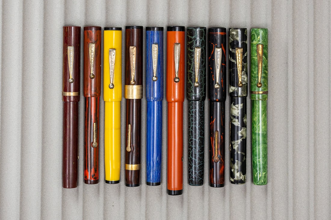 Empire, Famous & Waterson Oversized Flattop Fountain Pens (10) (1 of 3)