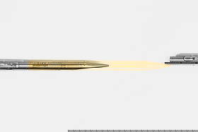 Edward Todd Solid 14K Gold Fountain Pen/Pencil Combination: Edward Todd solid 14K gold pen/pencil combo. Horizontal line and banded pattern Edward Todd pen/pencil combination in solid 14K gold, marked 14K with Edward Todd logo near base of barrel and Edward To