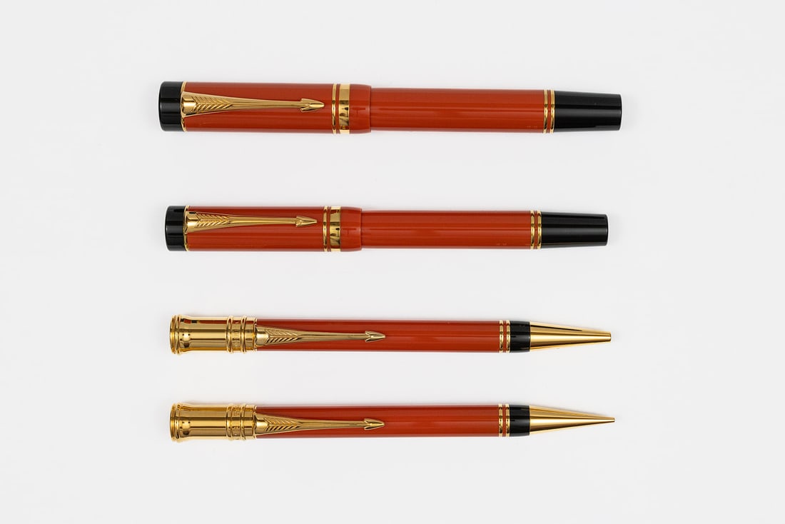 Parker Duofold Orange SE Centennial 4-Piece Fountain Pen Set (1 of 4)