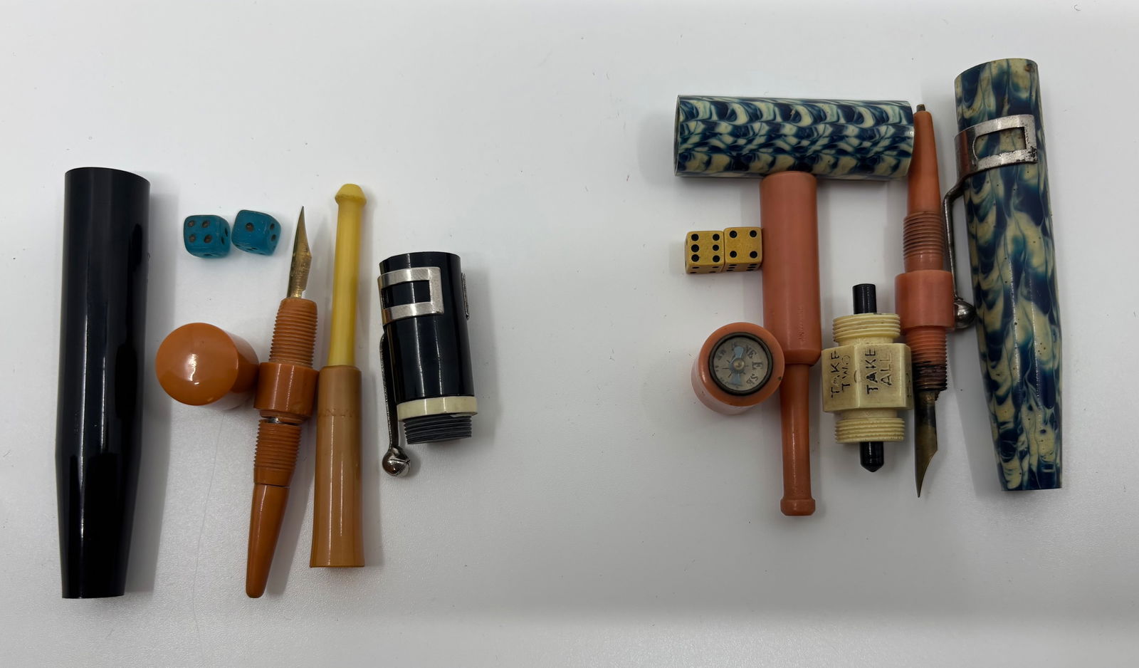 Assorted Celluloid Fountain Pen/Pencil Combos (10) Lot G - 3