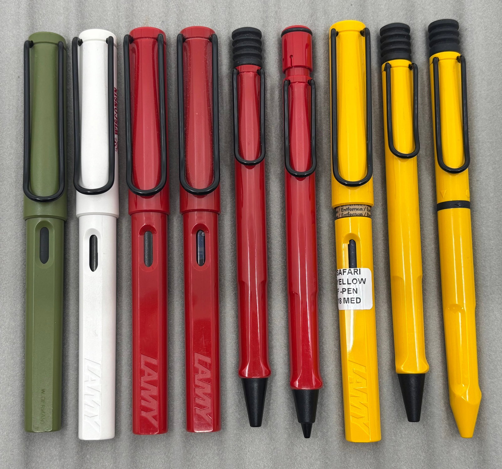 Lamy Safari 2nd & 3rd Generation Fountain Pen, Ballpoint & Pencil Lot (9) (1 of 3)