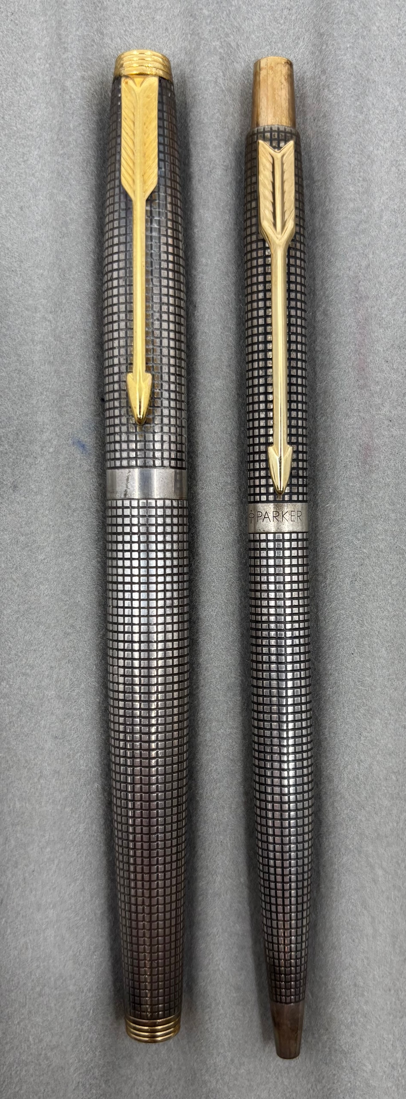 Parker 75 Cisele Sterling Silver Fountain Pen & Ballpoint Set (1 of 2)