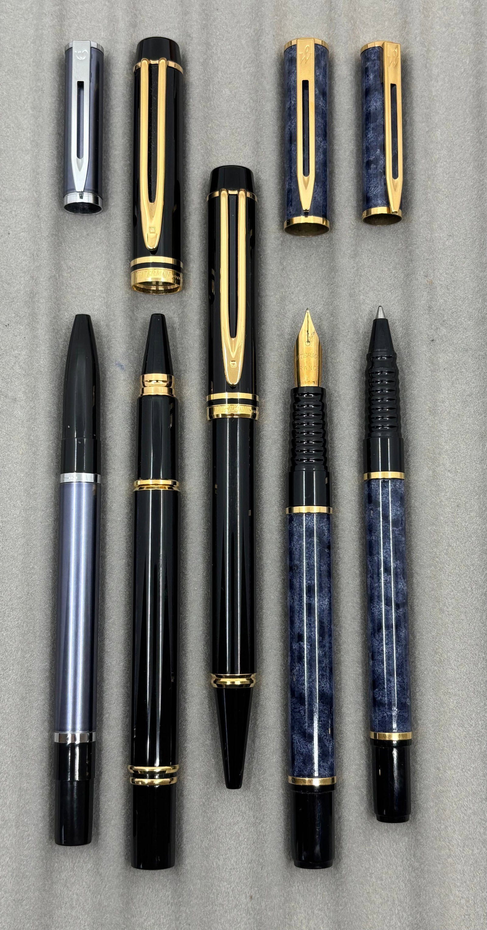 Waterman fountain pen, Ballpoint & Rollerball Pen Lot (5) (1 of 2)