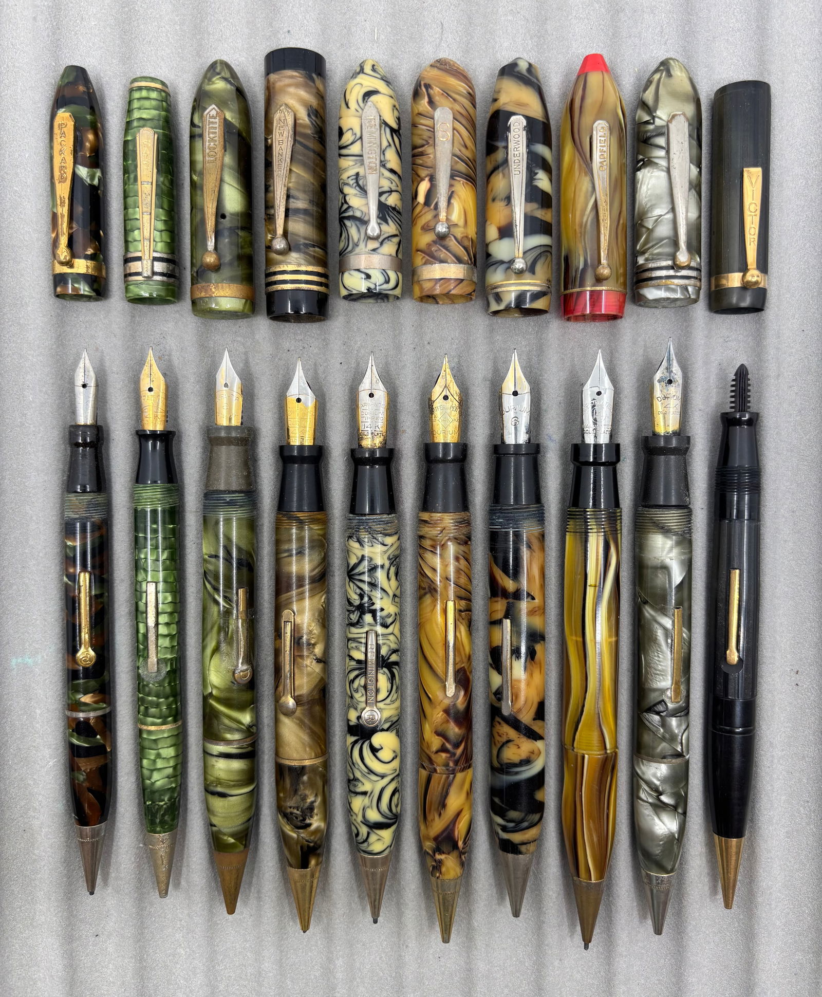 Assorted Celluloid Fountain Pen/Pencil Combos (10) Lot C - 2