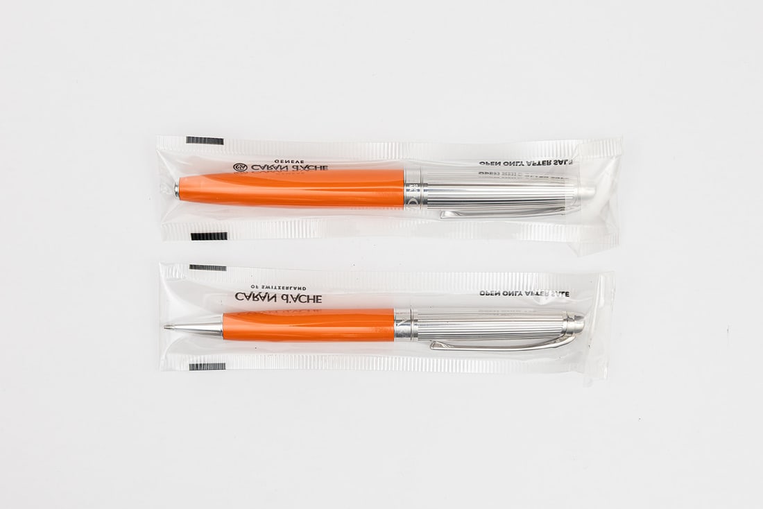 Caran d’Ache Leman Bi-Colour Saffron Rollerball Pen & Pencil Set SEALED (1 of 2)