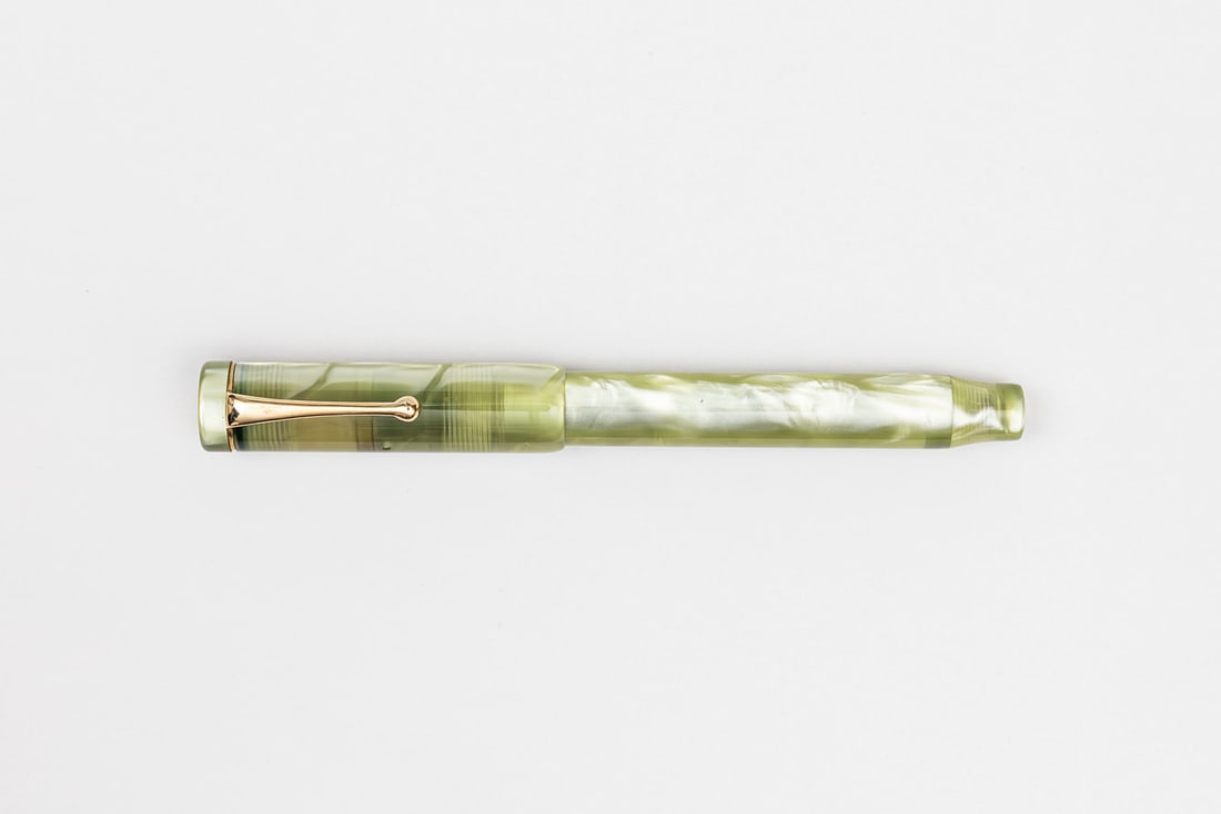 Bexley Original 1993 Lime Pearl LE Fountain Pen, Minka Flexible Nib (1 of 3)