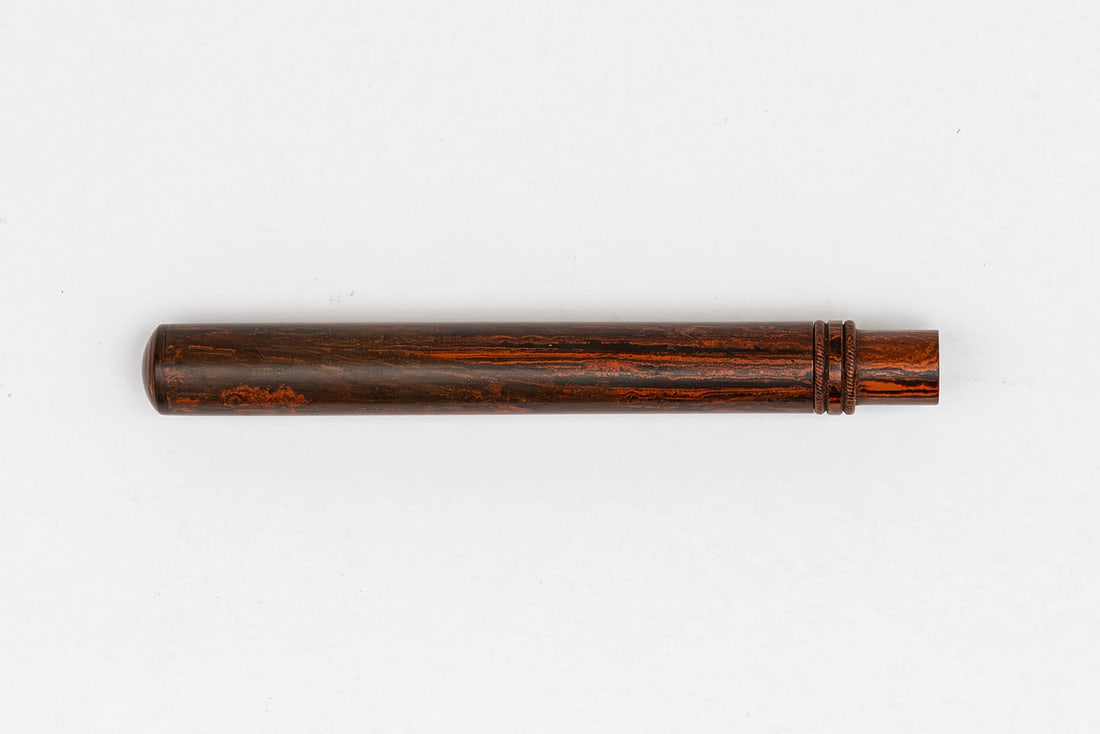 Leroy W Fairchild 5 Keyhole Nib Red Mottled Pocket Dip Fountain Pen (1 of 3)