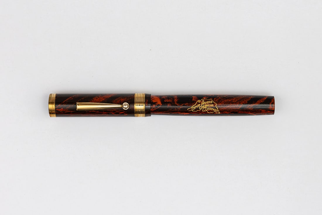 Mabie Todd Swan Red Mottled Hard Rubber 46 ETN Fountain Pen (1 of 3)