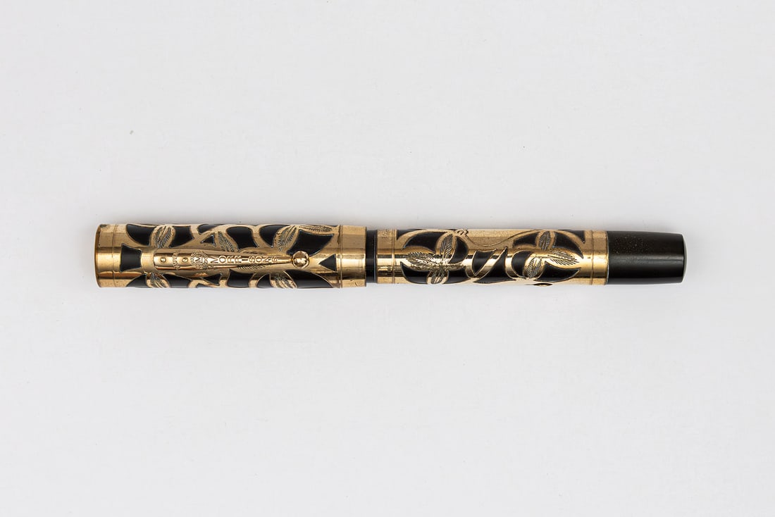 Morrison Oversized Gold Filled Filigree Fountain Pen (1 of 3)