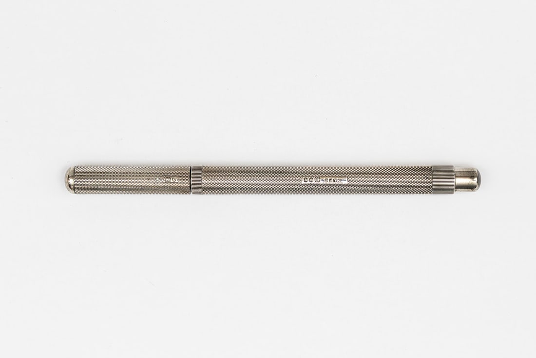 Onoto De La Rue Sterling Silver Barleycorn Overlay Fountain Pen (1 of 3)