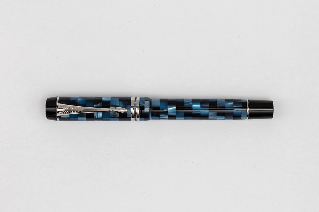 Parker Duofold Centennial SE Marine Check Fountain Pen (1 of 3)