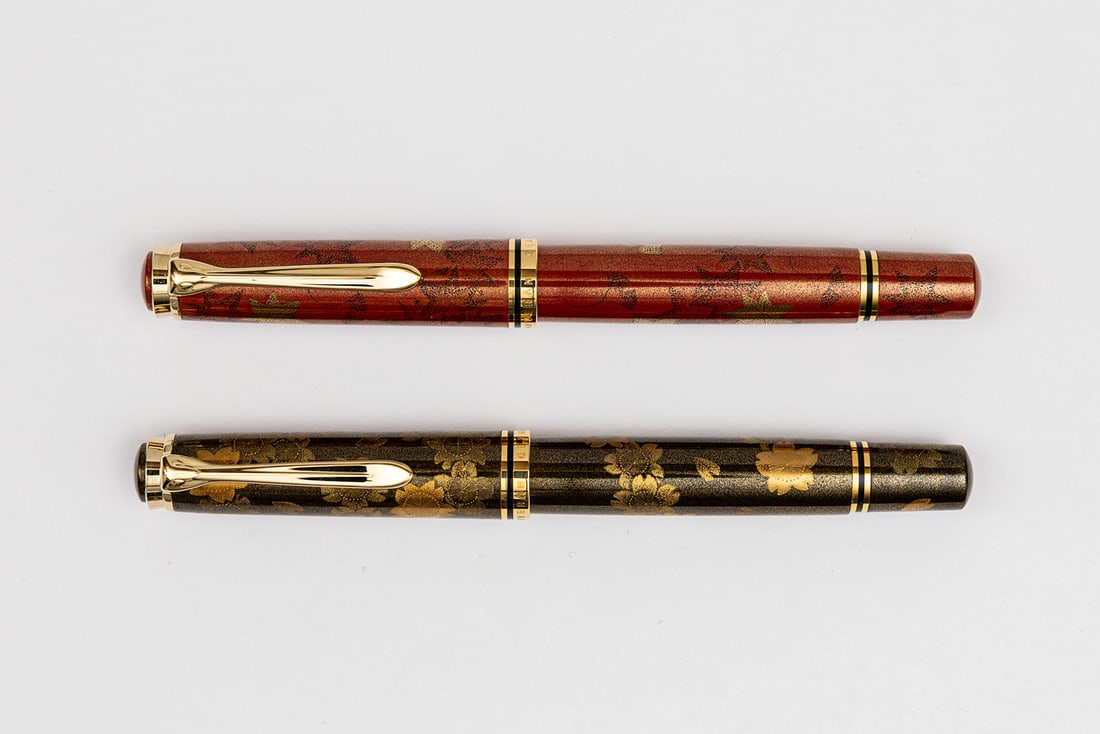 Pelikan M800 Cherry Blossom & Autumn Leaves Maki-e LE Fountain Pens (1 of 7)