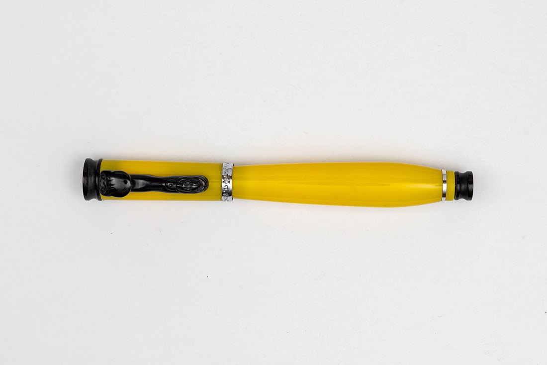 Loiminchay Mandarin Yellow Black Jade Cloud Clip LE Fountain Pen (1 of 5)