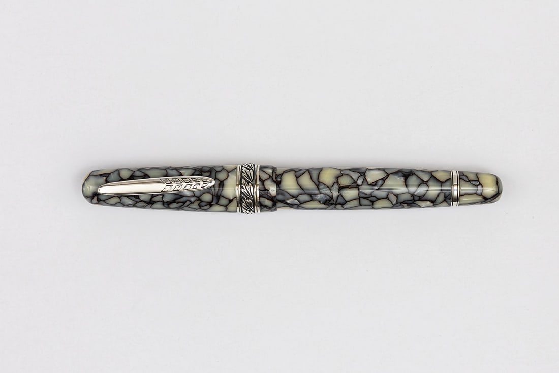 Stipula Etruria Classic Cracked Ice Fountain Pen, 1.1mm Stub 14K Nib (1 of 3)