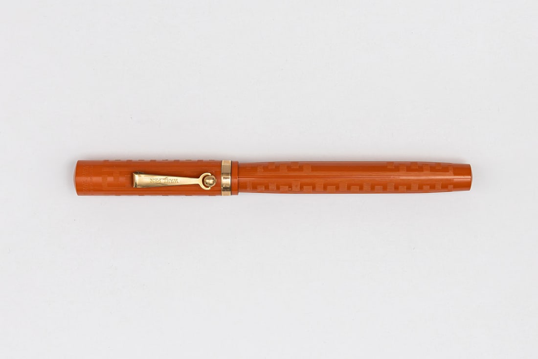 Wahl Signature Side Clip Grecian Red Chased Hard Rubber Fountain Pen (1 of 3)