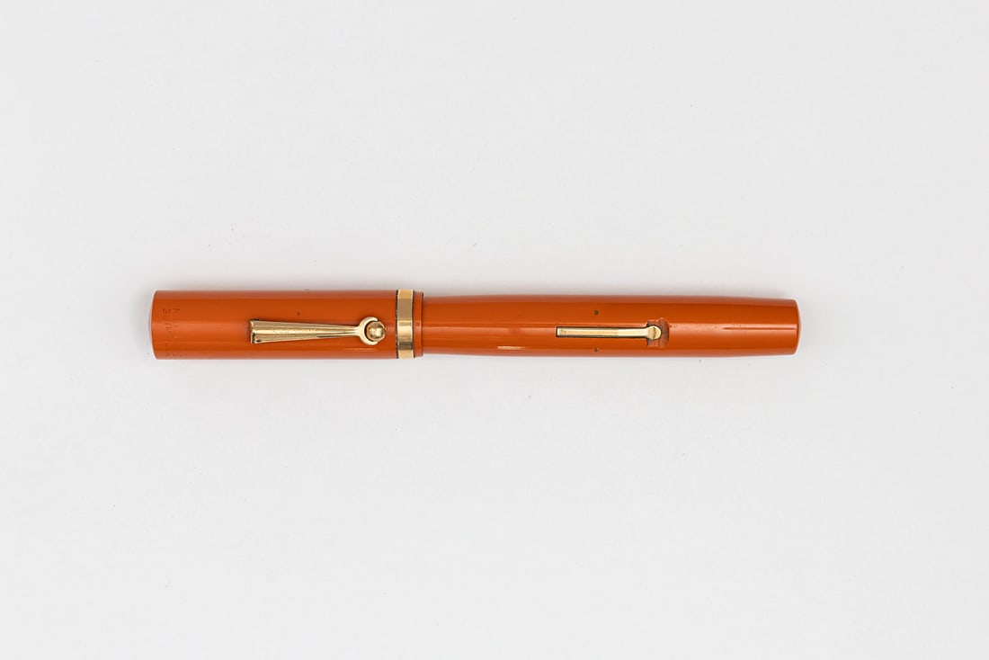 Wahl Signature Oversized Red Hard Rubber Fountain Pen (1 of 4)