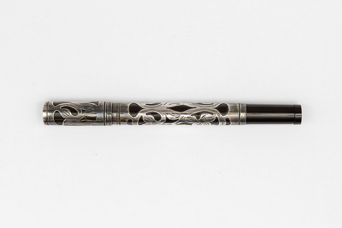 Waterman 412 1/2 S Sterling Silver Filigree Safety Fountain Pen (1 of 3)