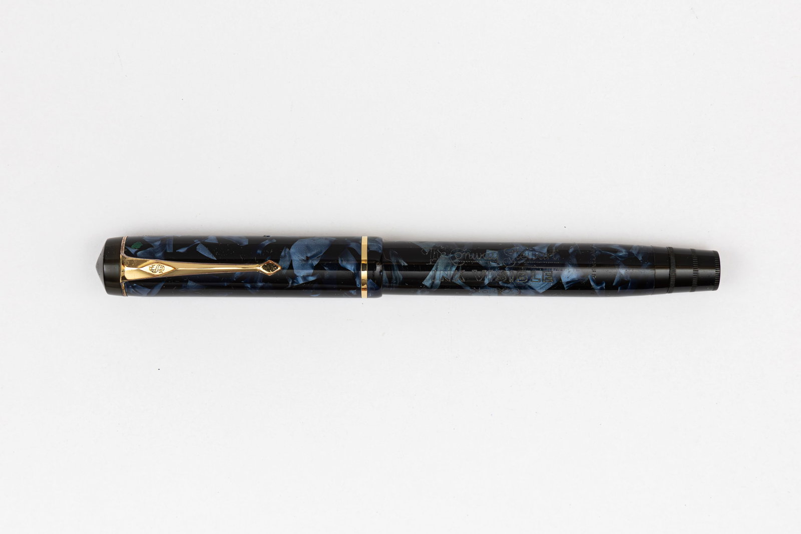 Conway Stewart 800 Ink Visible Blue Marble Fountain Pen (1 of 3)