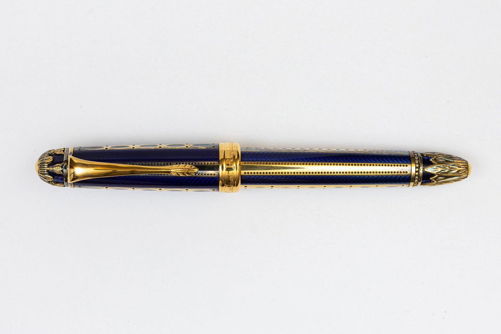 Michel Perchin Faberge Blue Enamel Gold Vermeil Fountain Pen, Boxed (1 of 4)