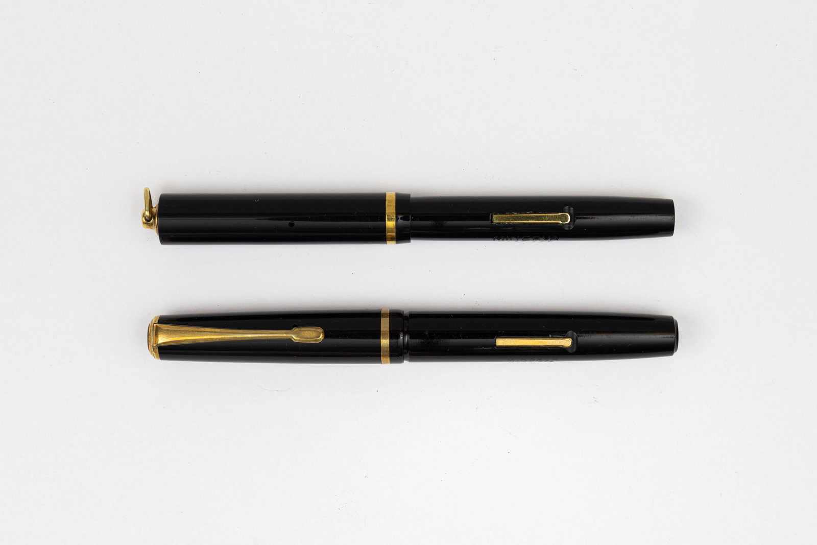 Omas Minerva Black Fountain Pens, Flexible Nibs (1 of 3)