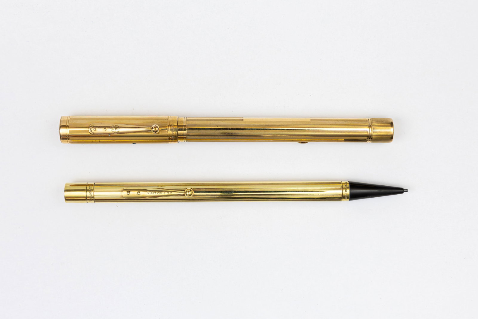 Waterman 0552 1/2 LEC Sheraton Gold Filled Fountain Pen Set (1 of 3)