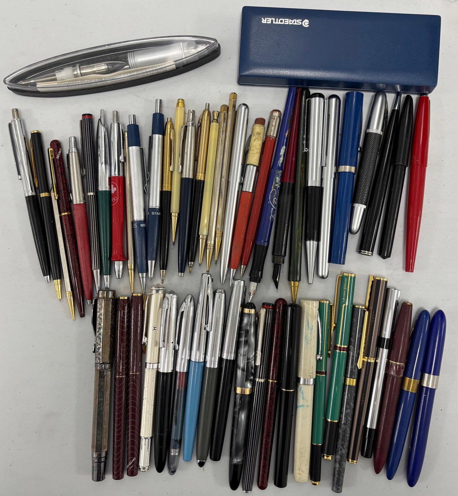 Assorted Fountain Pens, Ballpoints and Pencils (1 of 1)