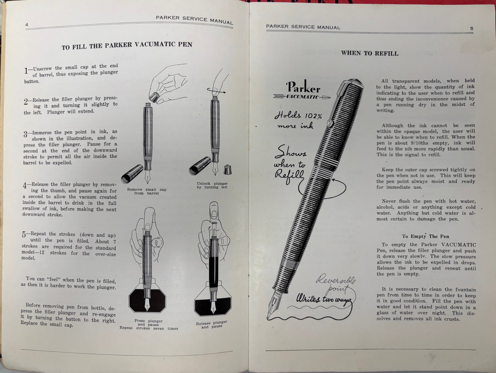 Parker Fountain Pen Catalogs and Shop Manuals Vacumatic/51 (3) - 3