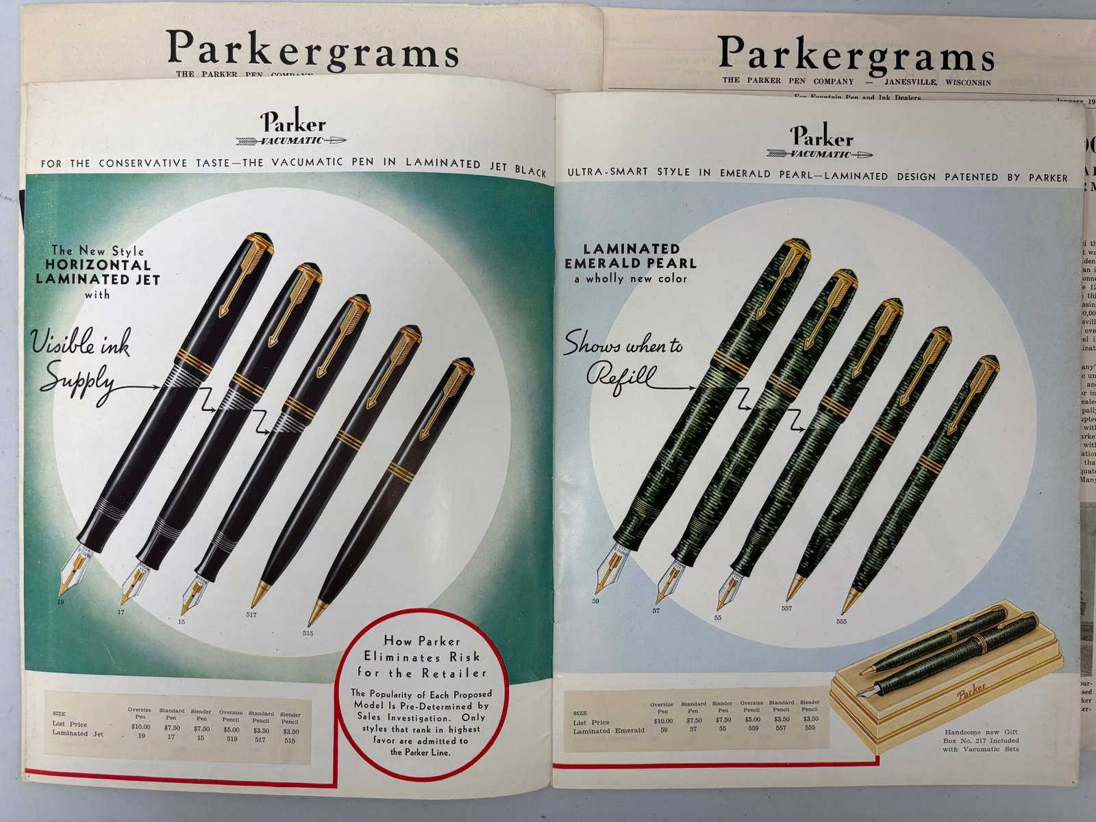 Parker Fountain Pen Parkergrams Magazine, Vacumatic Era (3) - 2