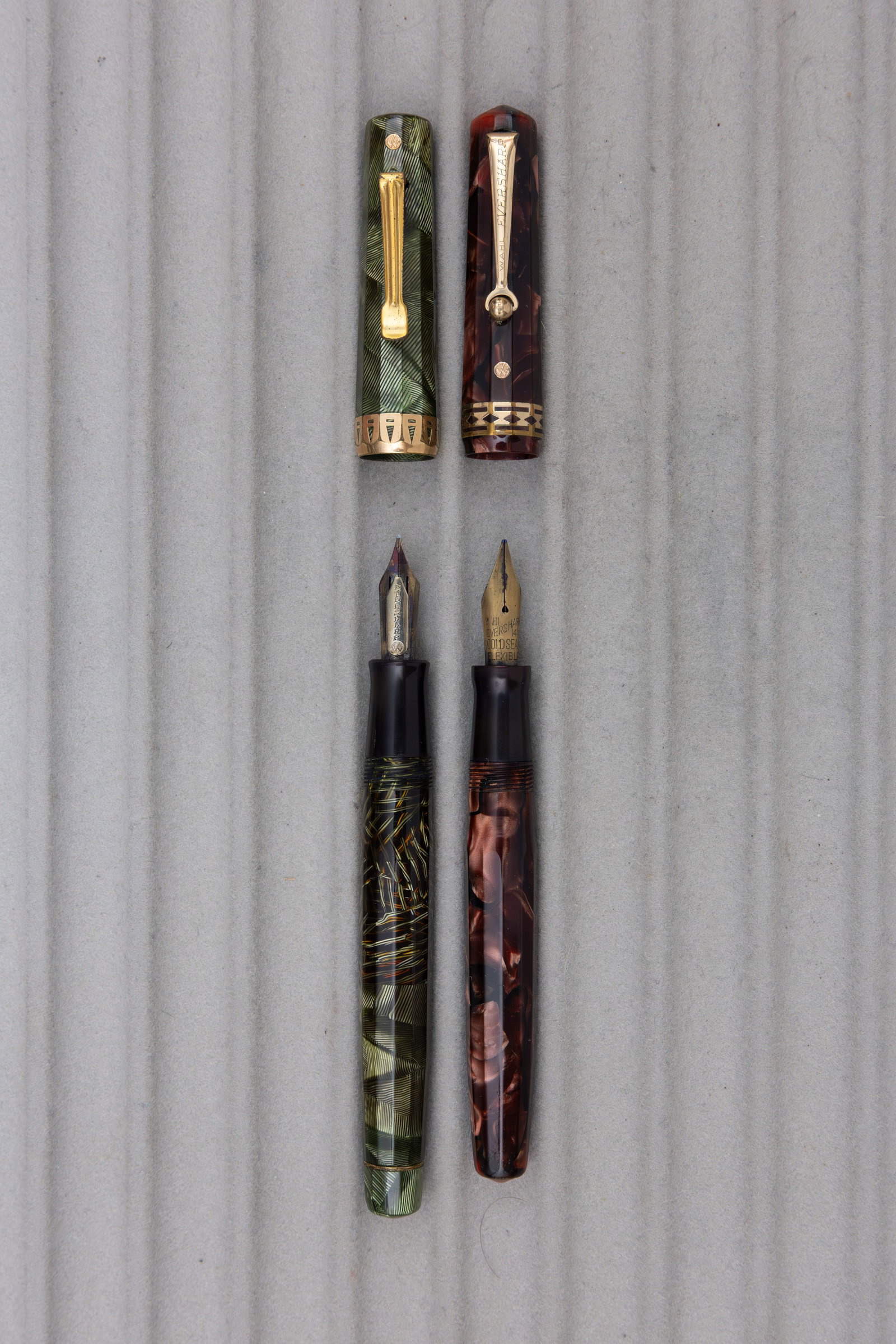 Wahl Eversharp Doric Fountain Pens (2), Adjustable and Flexible Nibs - 2