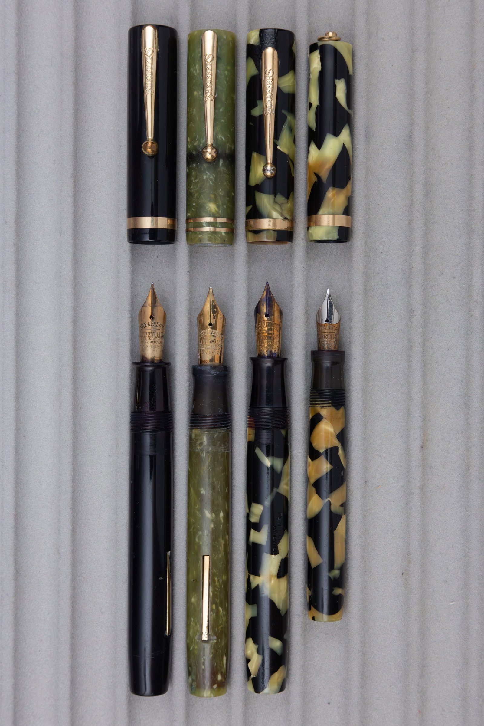 Sheaffer Flattop Oversized and Ring Top Fountain Pens (4) - 2