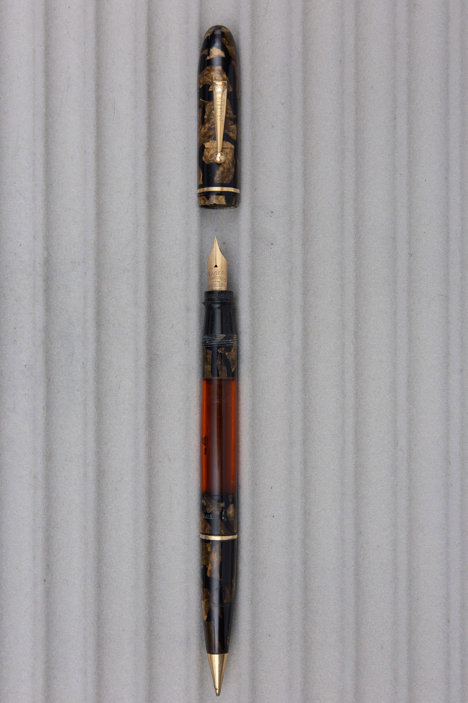Sager Transparo Fountain Pen, Pencil, Desk Pen Combo - 2