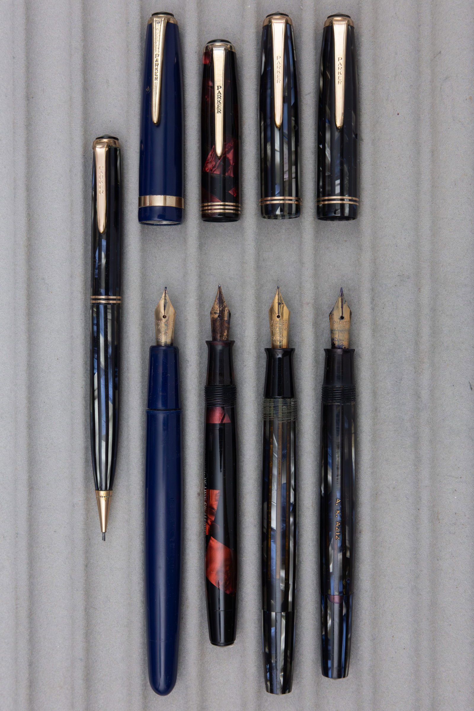 Parker Challenger, Duofold Fountain Pen Lot (5) - 2