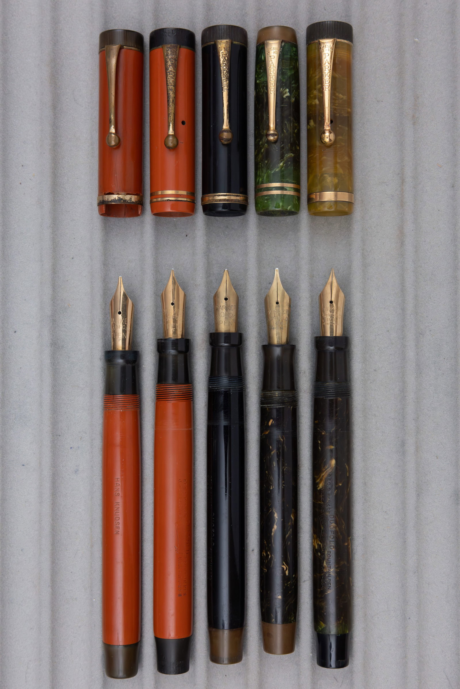 Parker Duofold Flattop Senior Fountain Pens (5) - 2