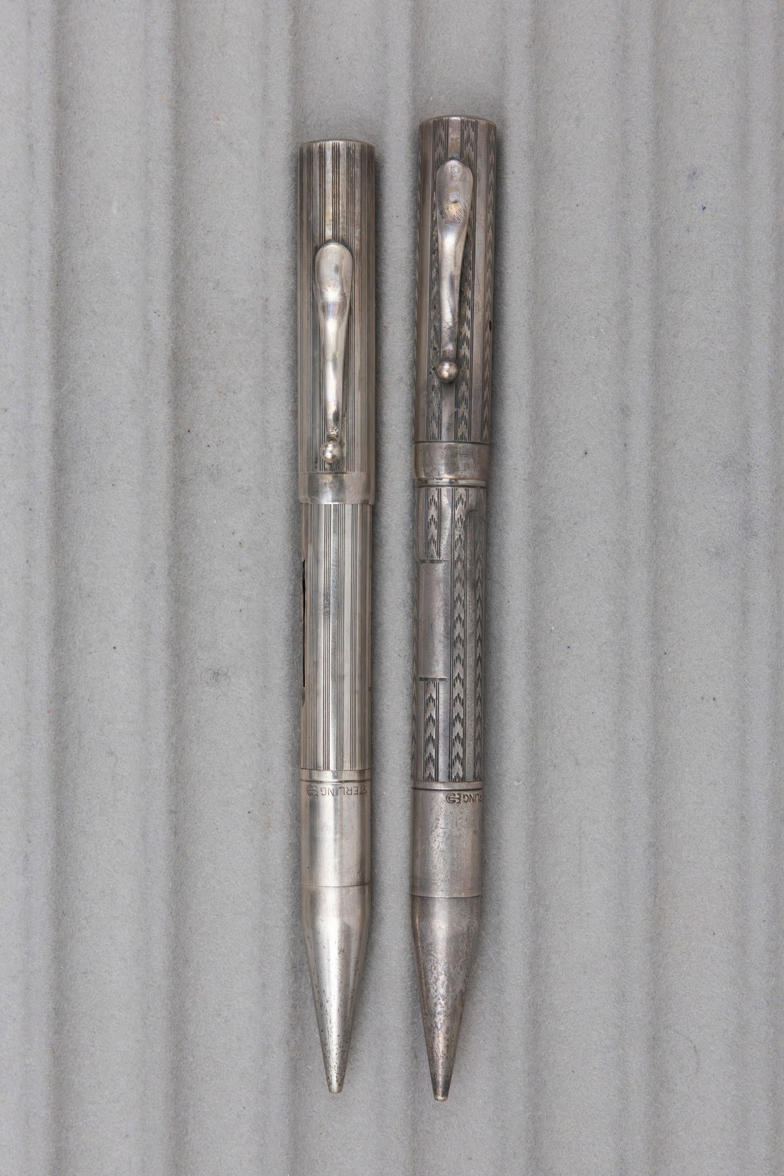Edward Todd Sterling Silver Fountain Pen/Pencil Combos (2) (1 of 2)
