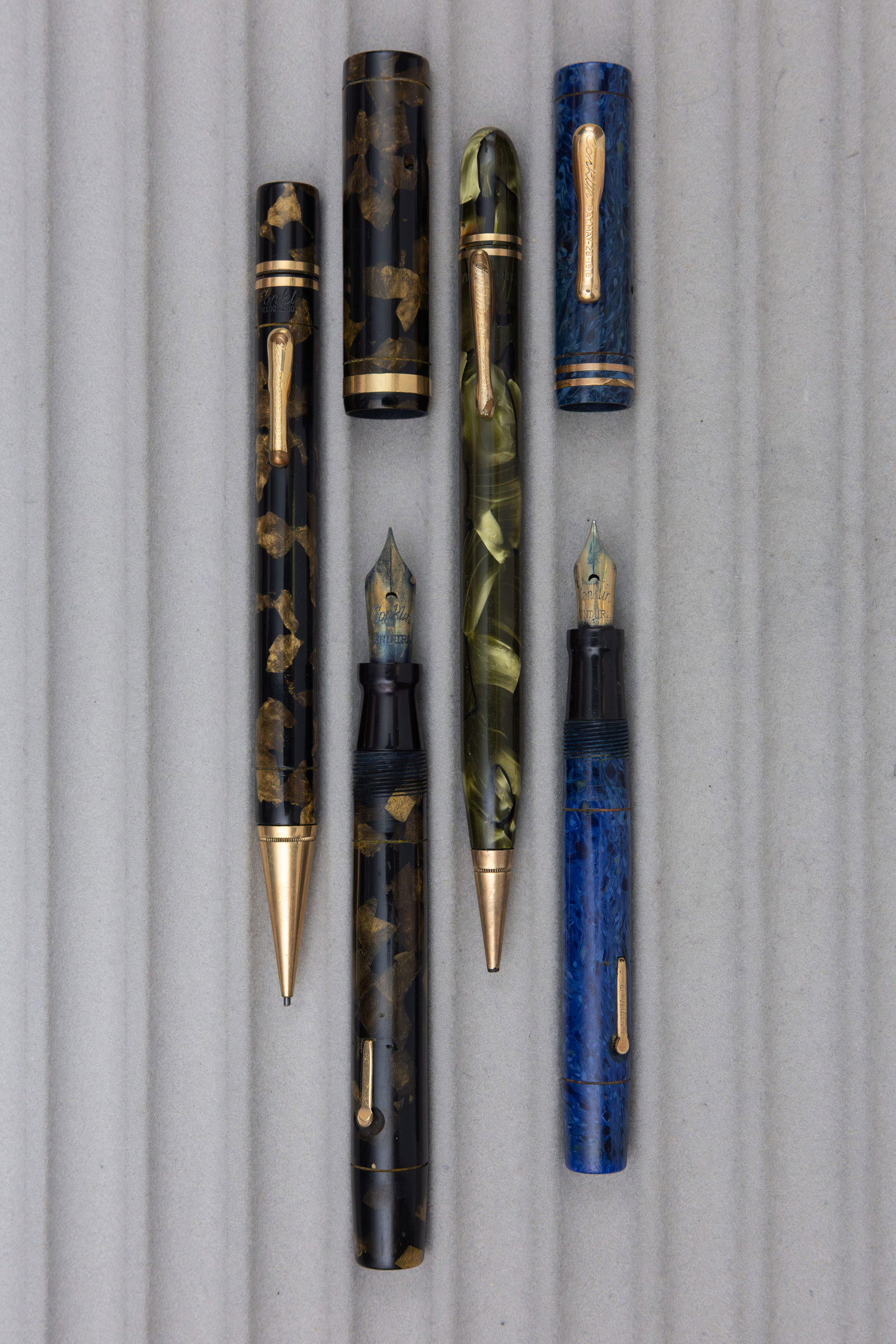 Conklin Endura and Symmetric Fountain Pens, Pencils Lot (4) - 2