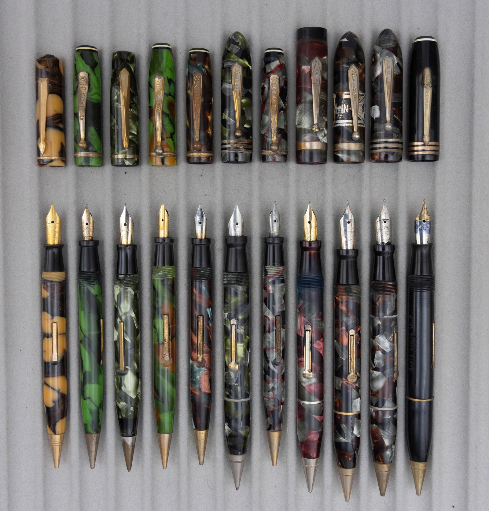 Assorted Marbleized Fountain Pen Pencil Combinations (11), Lot I - 2