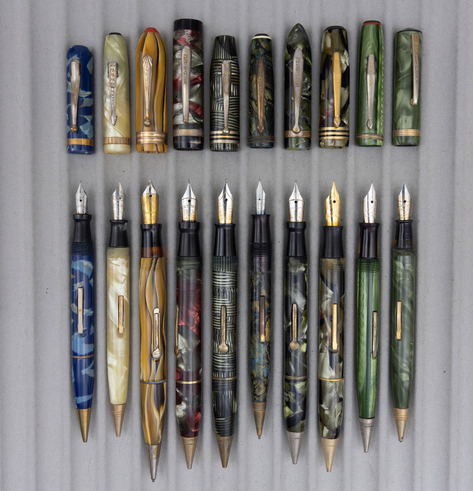 Assorted Marbleized Fountain Pen Pencil Combinations (10), Lot G - 2