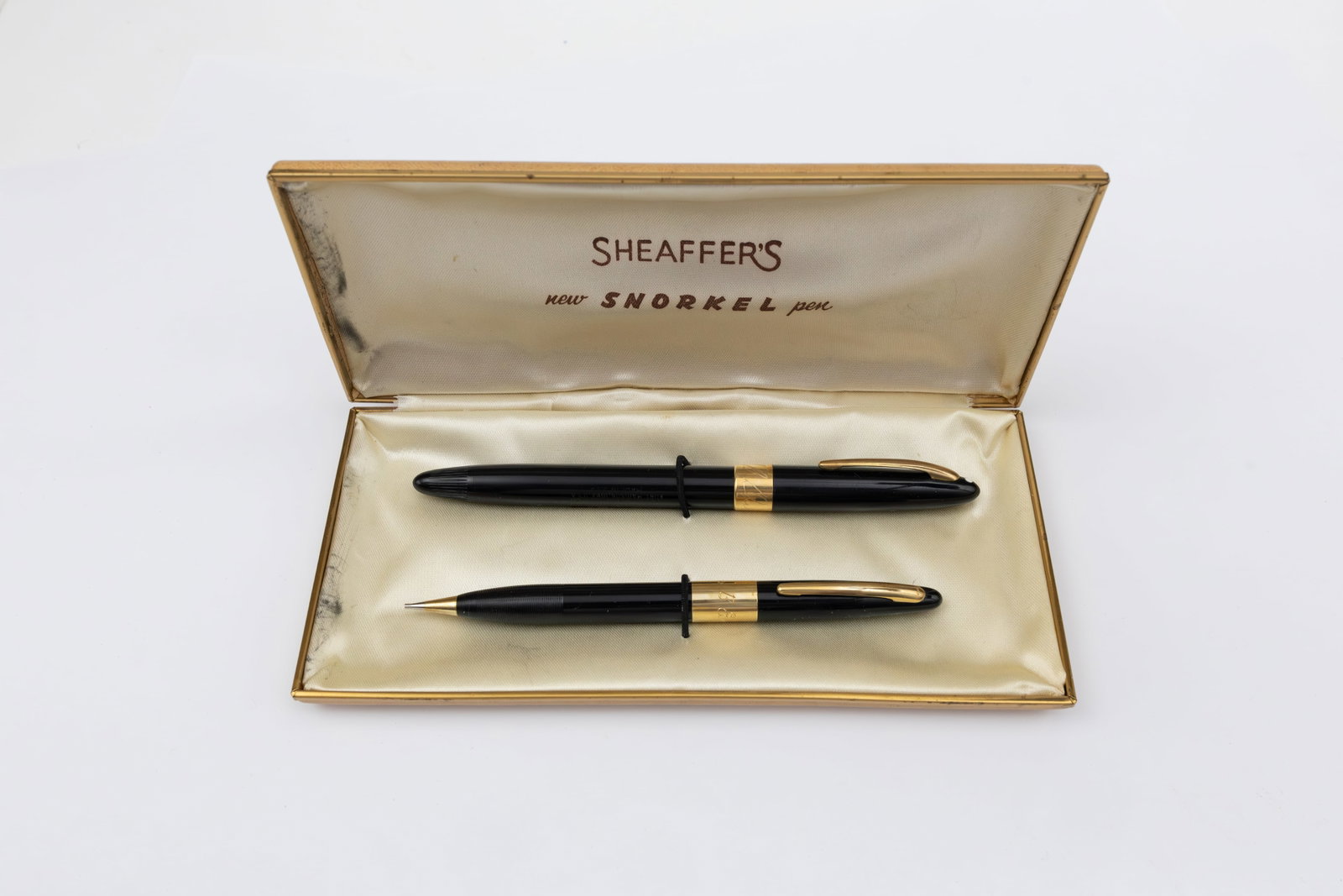 Sheaffer Snorkel Autograph/Signature Solid 14K Trim Fountain Pen Set - 2