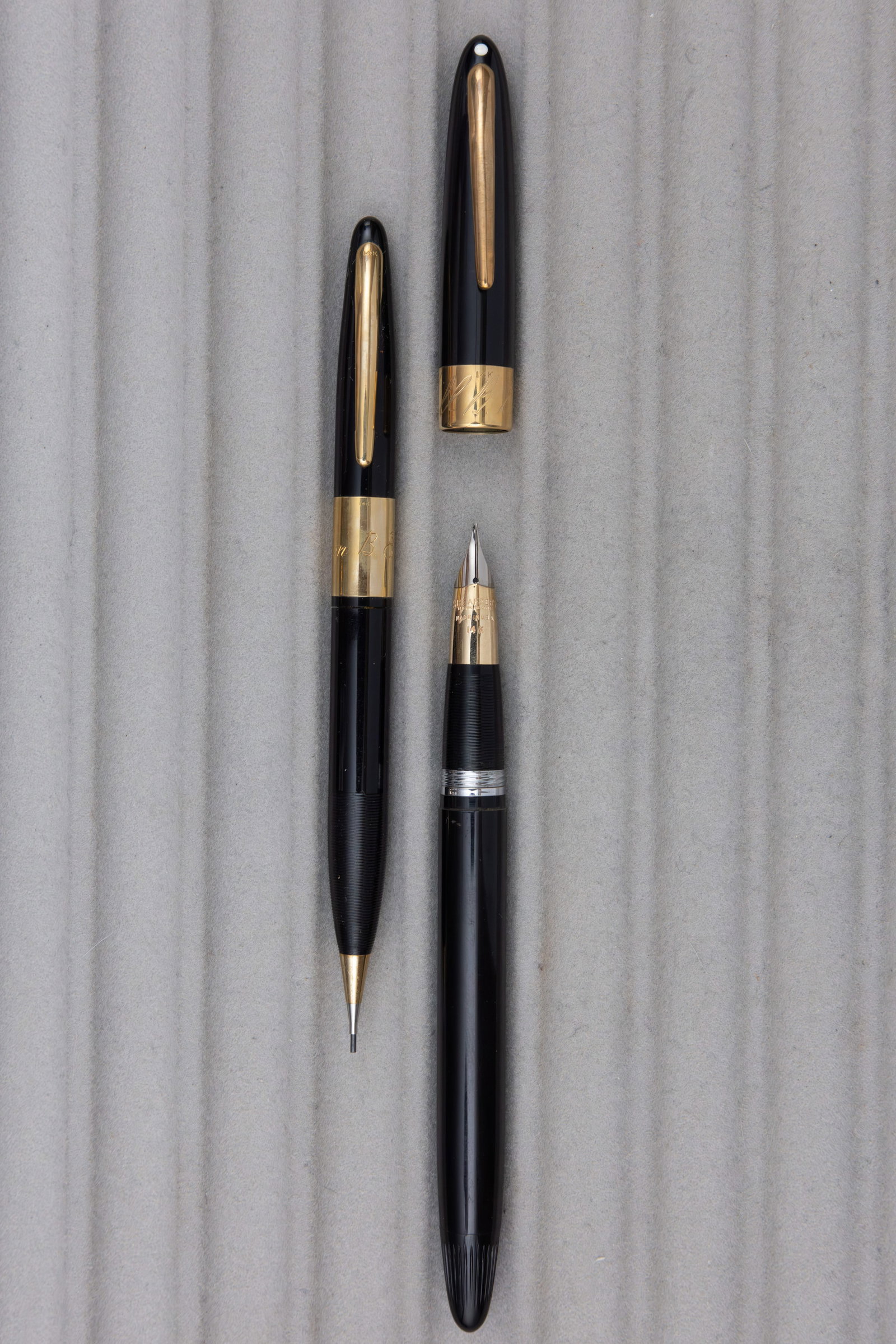 Sheaffer Snorkel Autograph/Signature Solid 14K Trim Fountain Pen Set - 3