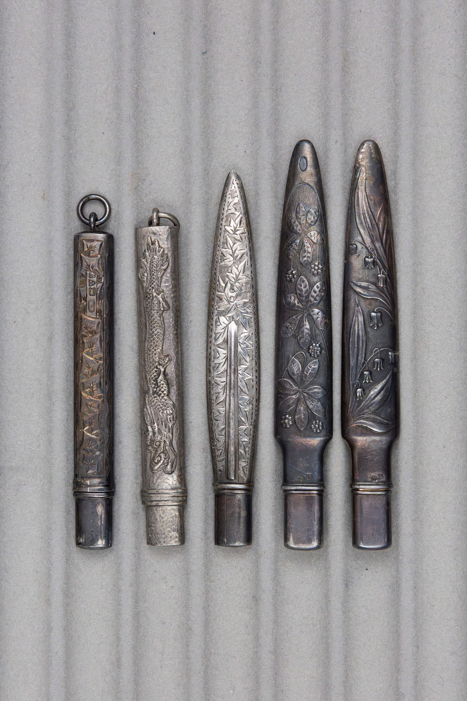 Silver Victorian Sheath Style Pencils (5) (1 of 2)