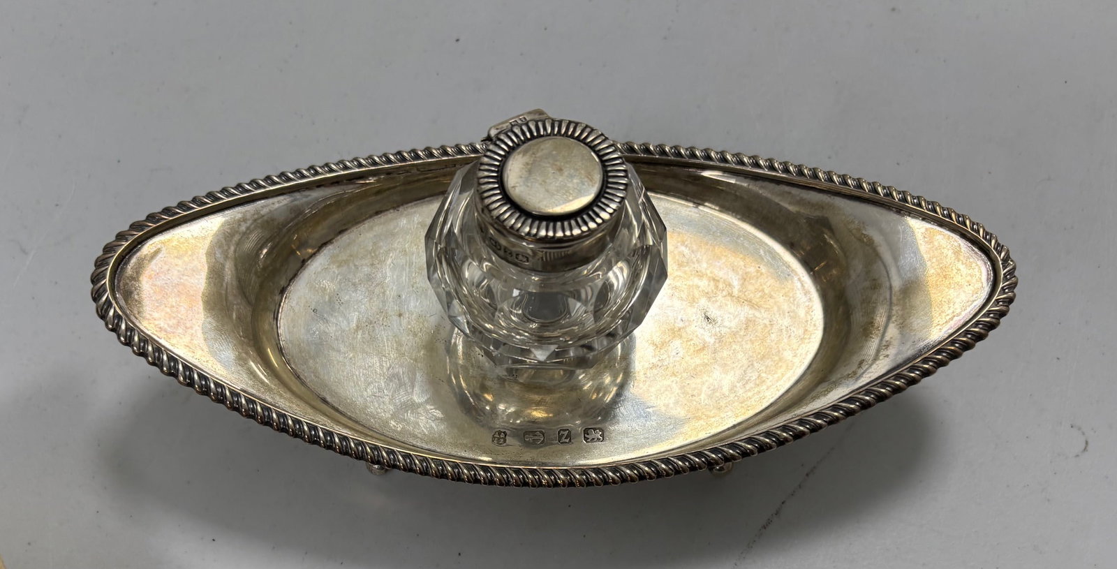 Silver Plate Inkwell and Blotter - 2