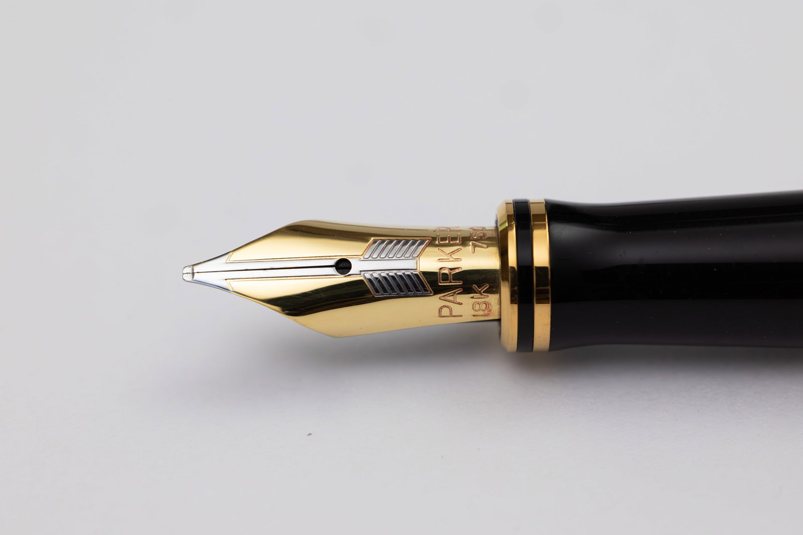 Parker Duofold International Black Fountain Pen, Italic Nib - 3