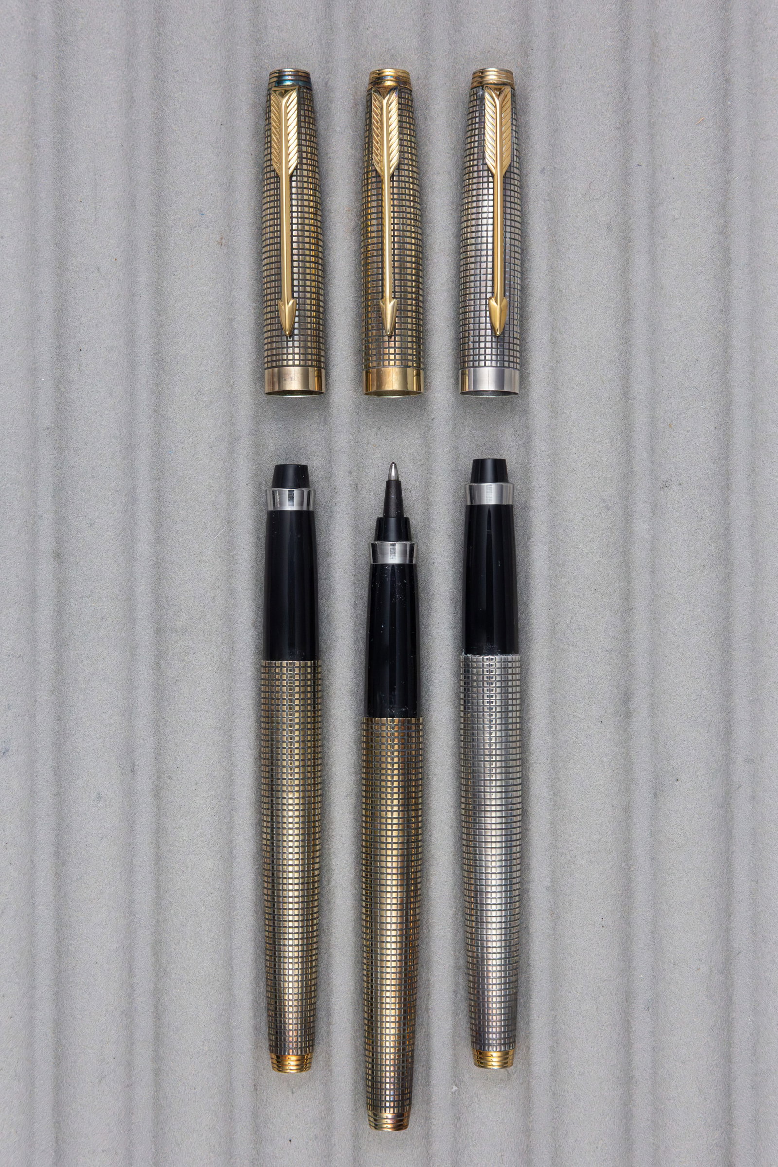 Parker 75 Cisele Rollerball Pens Sterling Silver and Vermeil (3) - 2