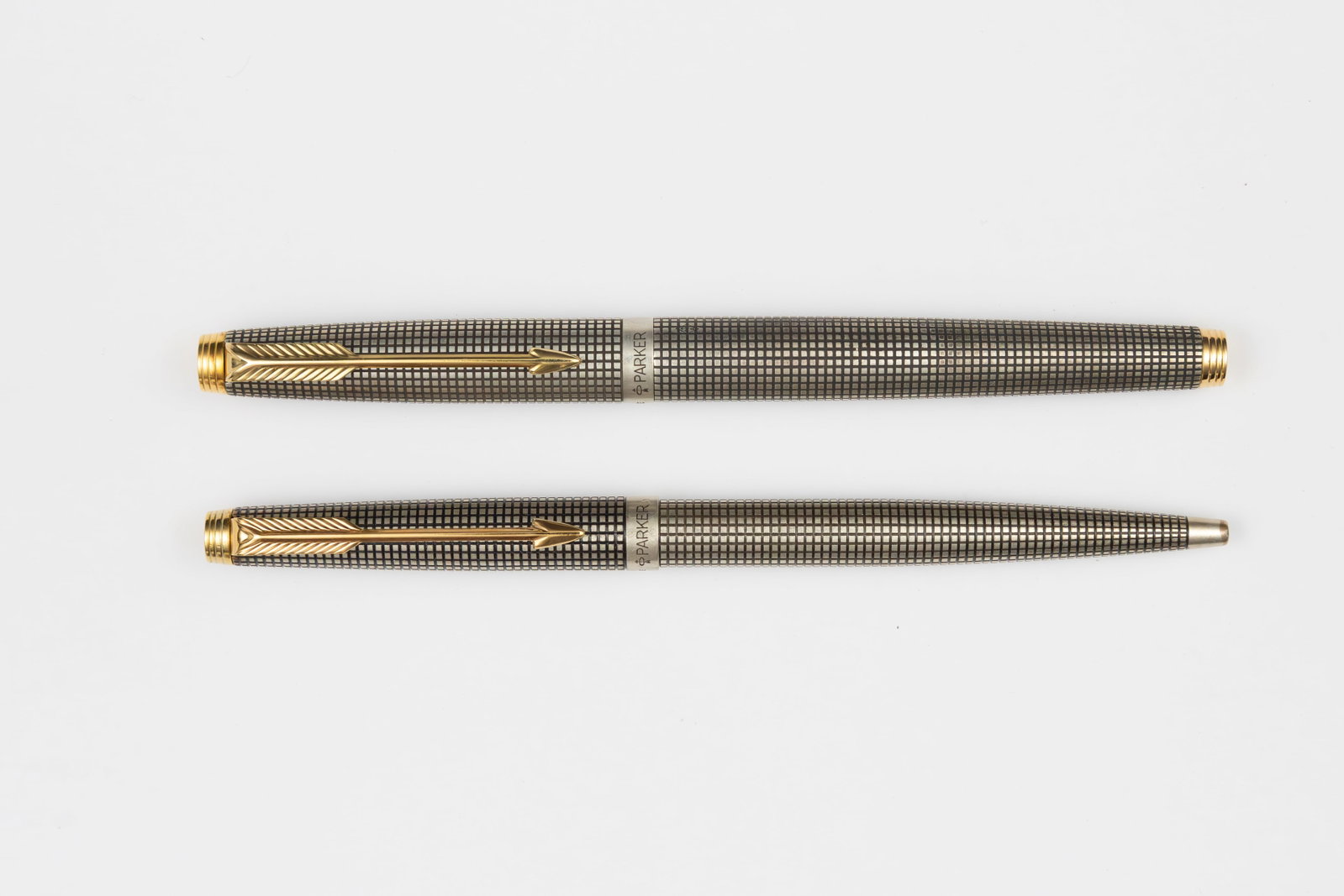 Parker 75 Cisele Sterling Silver Dish Tassie Fountain Pen, Ballpoint Set (1 of 4)