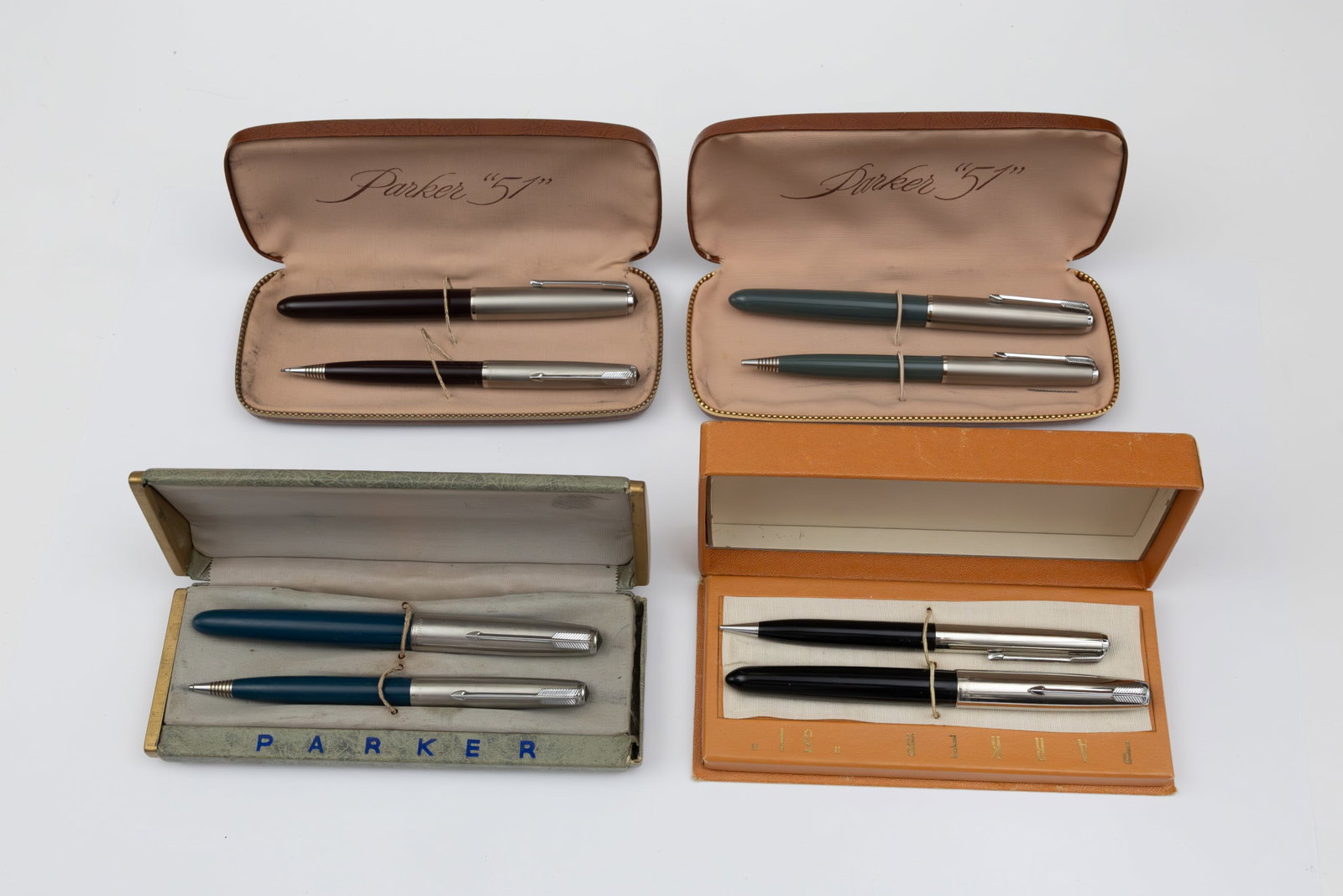 Parker 51 Aerometric Fountain Pen Pencil Sets, Boxed (4) (1 of 4)