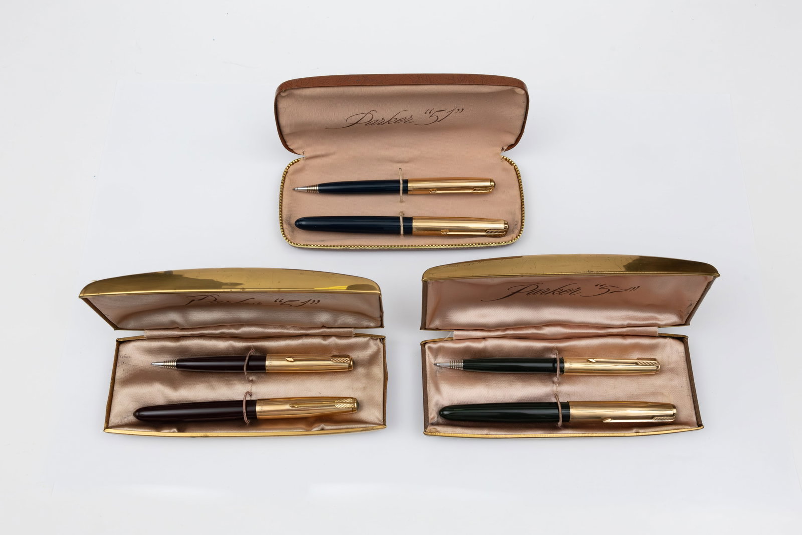 Parker 51 Aerometric Fountain Pen Pencil Sets, Boxed (3) - 2