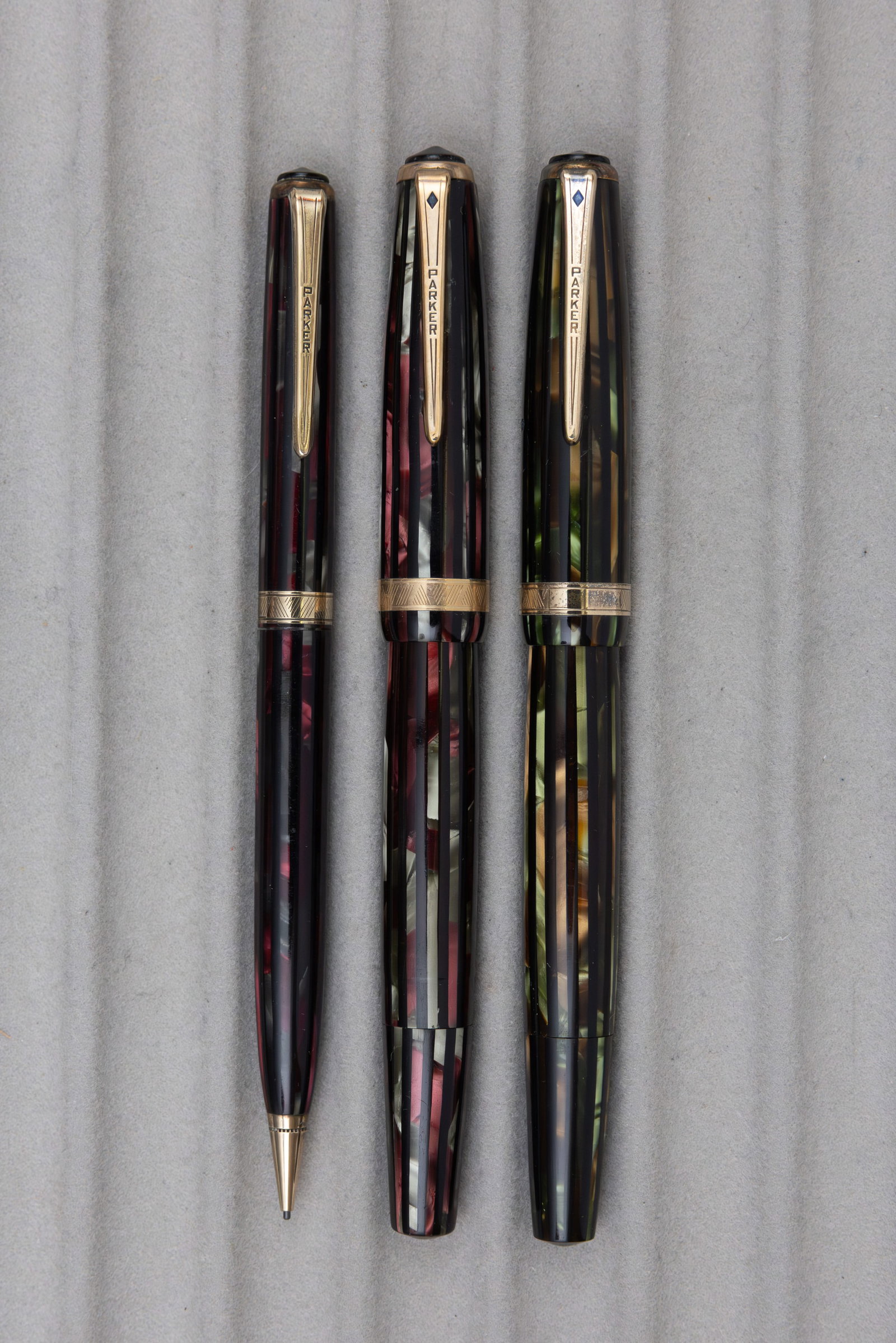 Parker Duofold Senior Laidtone Fountain Pens, Pencil (3) (1 of 3)