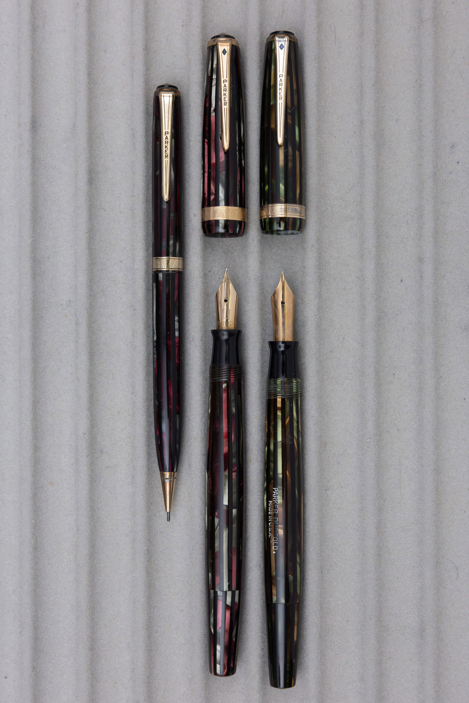 Parker Duofold Senior Laidtone Fountain Pens, Pencil (3) - 2